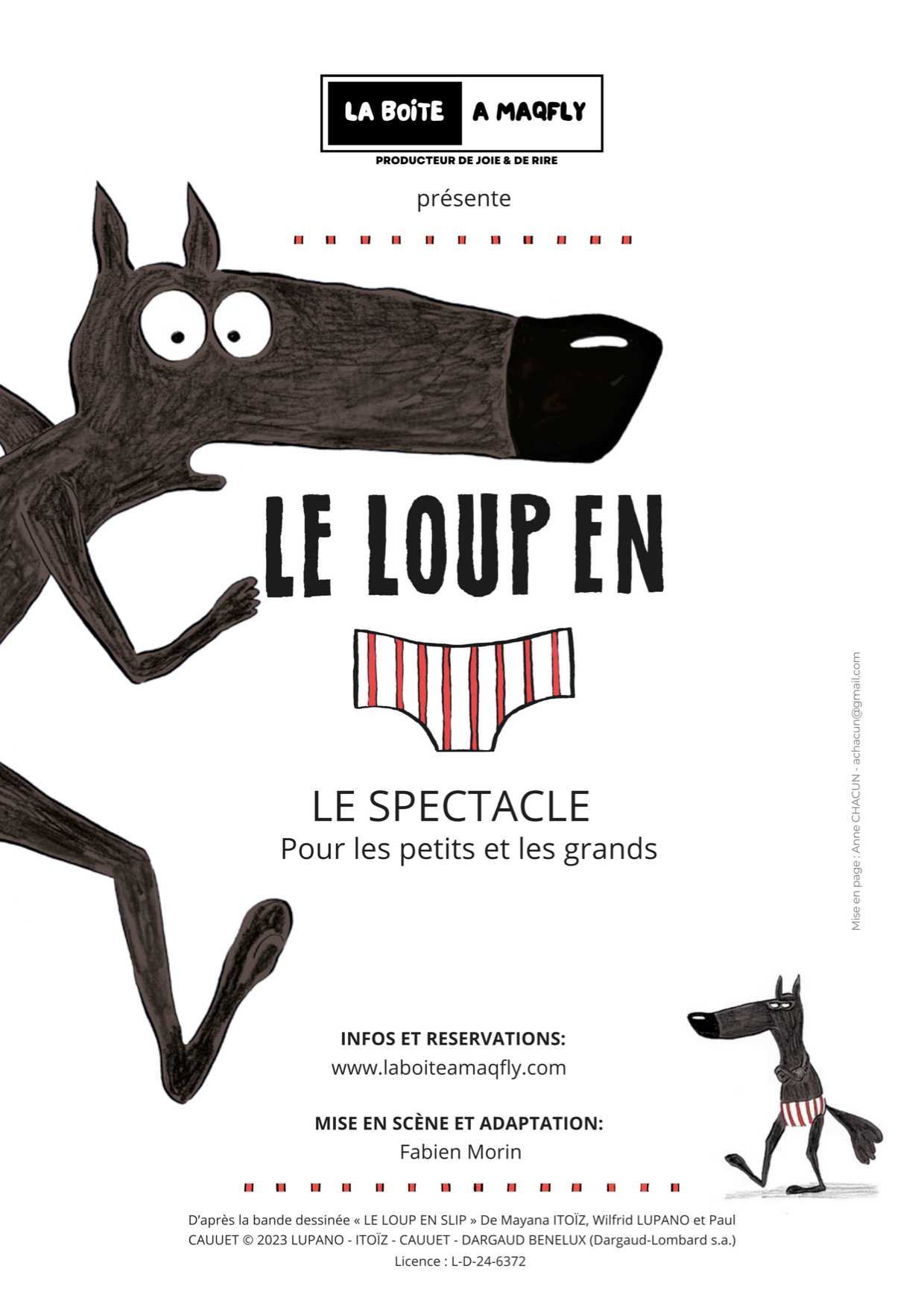LE LOUP EN SLIP mardi 27, mercredi 28 et jeudi 29 octobre à 11h et 15h30