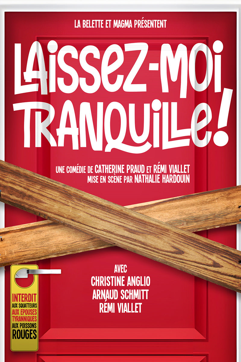 LAISSEZ MOI TRANQUILLE vendredi 16 et samedi 17 octobre à 20h30 et dimanche 18 octobre à 17h
