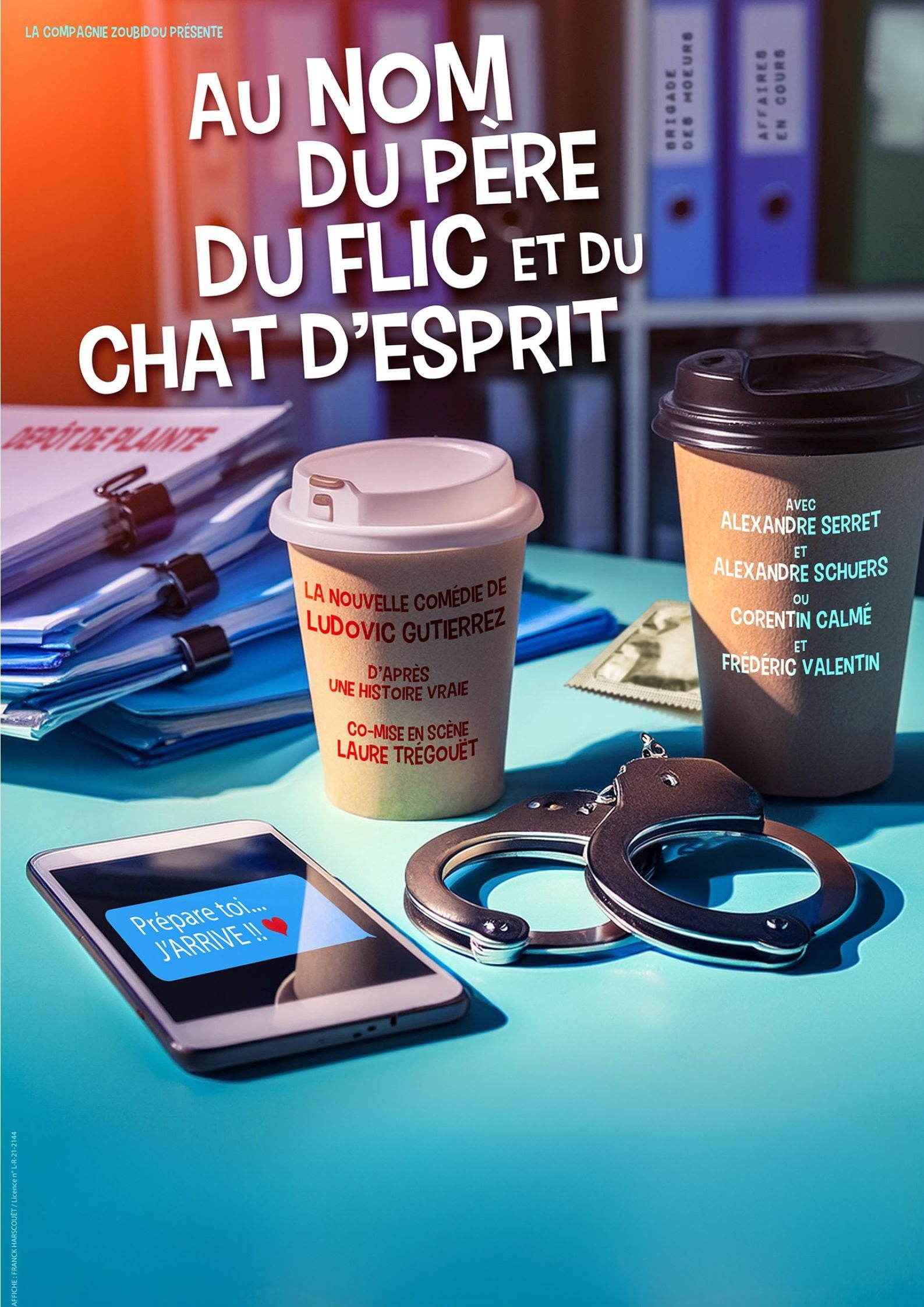 AU NOM DU PÈRE, DU FLIC ET DU CHAT D'ESPRIT vendredi 13 et samedi 14 mars à 21h et dimanche 15 mars à 17h