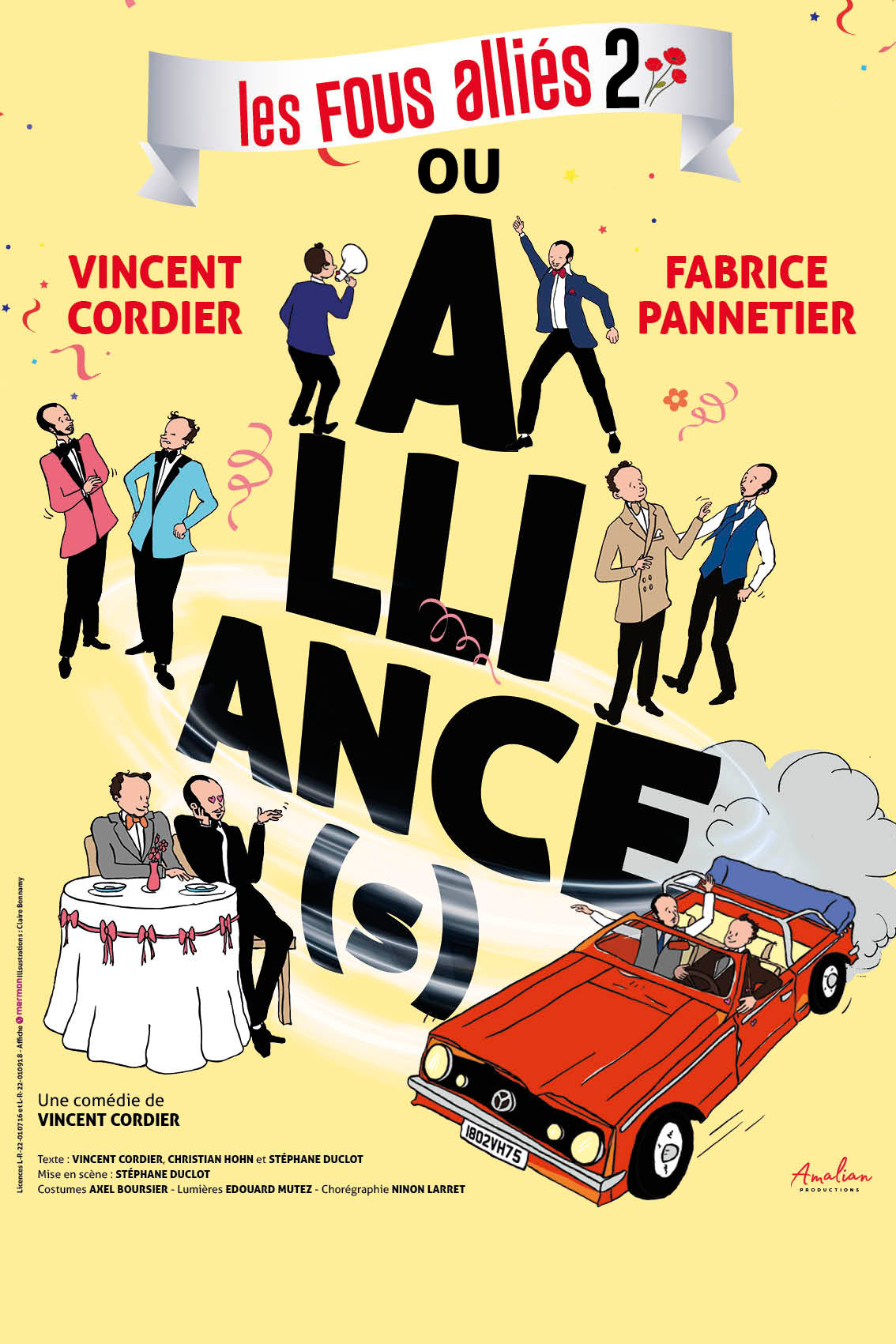 ALLIANCE ou LES FOUS ALLIÉS 2 vendredi 08 et samedi 09 janvier 2027 à 20h30 et dimanche 10 janvier 2027 à 17h