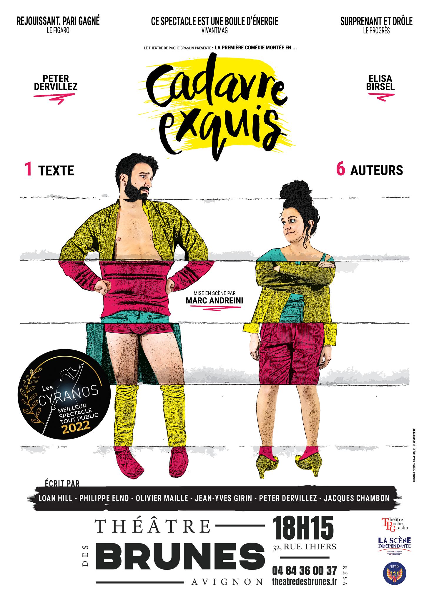 Cadavre exquis vendredi 11 et samedi 12 novembre à 21h et dimanche 13 décembre à 17h