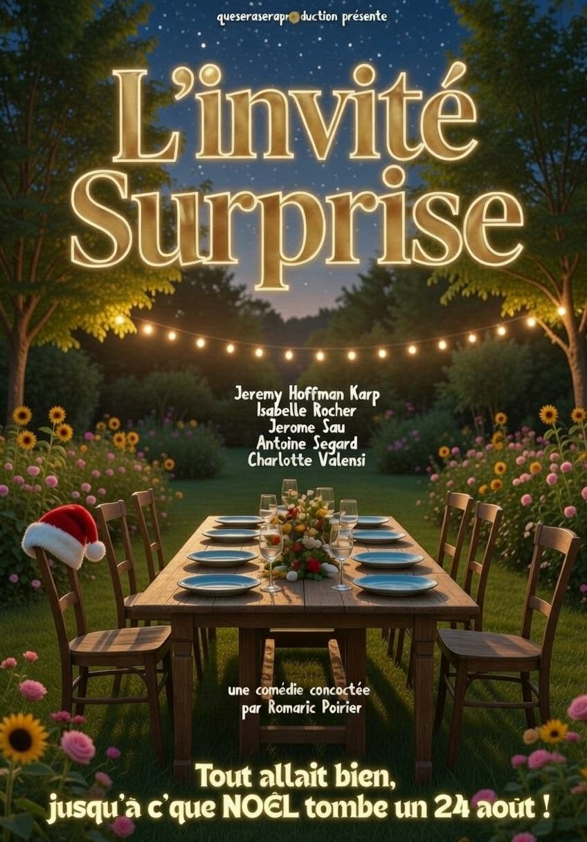 L'invité surprise vendredi 11 et samedi 12 septembre à 20h30 et dimanche 13 septembre à 17h